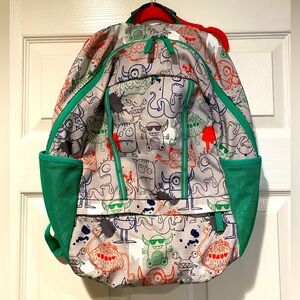 Lands End Kids Backpack - Monster Print